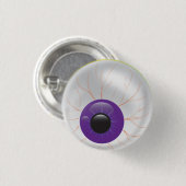 Badge Rond 2,50 Cm Evil Purple Zombie 3D Oeil Halloween Eyeball (Devant & derrière)