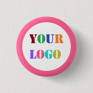 Badge Rond 2,50 Cm Exemple de bouton promotionnel avec logo d'entrepr