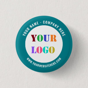 Badge Rond 2,50 Cm Exemple de bouton promotionnel avec logo d'entrepr