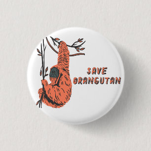 Badge Rond 2,50 Cm Explorateur de l'orang-outan à sauver   Récompense