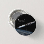 Badge Rond 2,50 Cm Explorer 1 satellite terrestre (Devant & derrière)