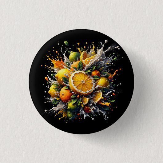 Badge Rond 2,50 Cm Explosion de Citrus (Devant)