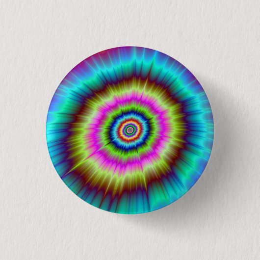 Badge Rond 2,50 Cm Explosion de Tie Dye (Devant)