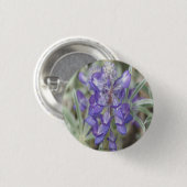 Badge Rond 2,50 Cm F18 Lupine annuelle des Fleurs sauvages pourpres (Devant & derrière)