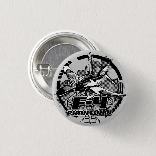 Badge Rond 2,50 Cm F-4 Phantom II (Devant & derrière)