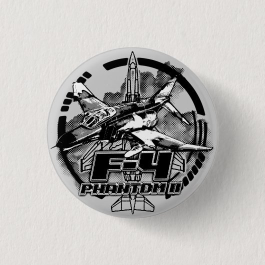 Badge Rond 2,50 Cm F-4 Phantom II (Devant)