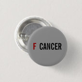Badge Rond 2,50 Cm F, bouton CANCER (Devant & derrière)