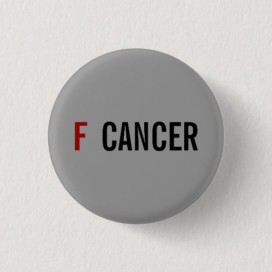 Badge Rond 2,50 Cm F, bouton CANCER (Devant)