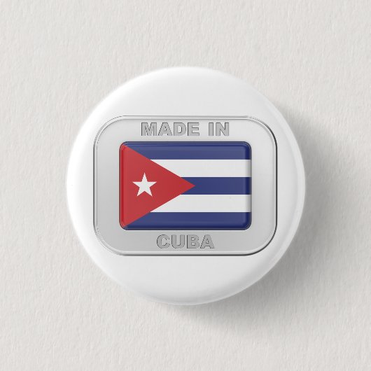 Badge Rond 2,50 Cm Fabriqué à Cuba (Devant)