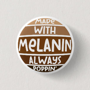 Badge Rond 2,50 Cm Fabriqué avec de la mélanine toujours Poppin noir 