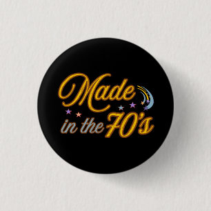 Badge Rond 2,50 Cm Fabriqué dans les années 70 Rétro Vintage