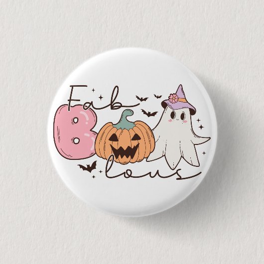 Badge Rond 2,50 Cm Fabuleux Halloween (Devant)