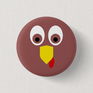 Badge Rond 2,50 Cm Face Turquie de l'action de grâces