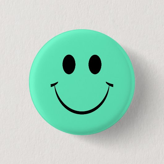 Badge Rond 2,50 Cm Face verte et heureuse (Devant)