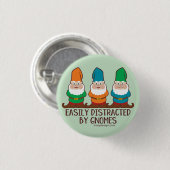 Badge Rond 2,50 Cm Facilement distrait par les nomes (Devant & derrière)