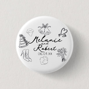 Badge Rond 2,50 Cm Faire-part de mariage anniversaire de mariage dood