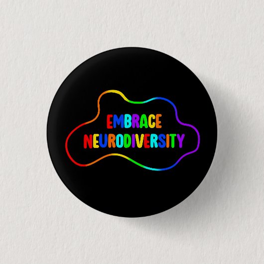 Badge Rond 2,50 Cm Faire place à la neurodiversité | Sensibilisation (Devant)