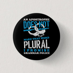 Badge Rond 2,50 Cm Faire Que Le Mot Grammaire Plurale Police Enseigne