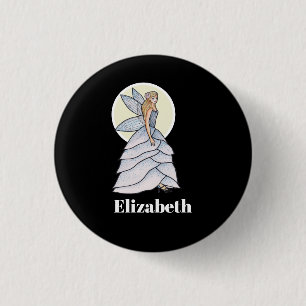 Badge Rond 2,50 Cm Fairy Princess Petals Dress Fashion Illustration