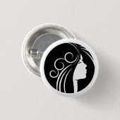 Badge Rond 2,50 Cm Fairy Tale Heroines Girl Pin (Devant & derrière)
