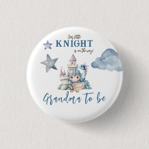 Badge Rond 2,50 Cm Fairytale Dreamy Dragon Blue Knight Baby shower