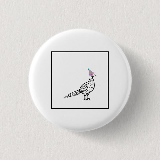 Badge Rond 2,50 Cm Faisan, thème oiseau (Devant)