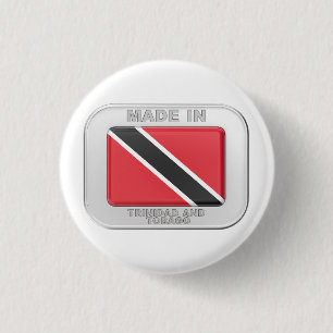 Badge Rond 2,50 Cm Fait à Trinité-et-Tobago