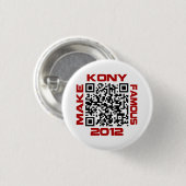 Badge Rond 2,50 Cm Faites à Kony le code visuel célèbre Joseph Kony (Devant & derrière)