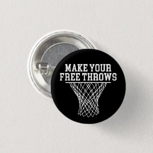 Badge Rond 2,50 Cm Faites de vos jetons gratuits Joueur de basket Vin