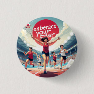 Badge Rond 2,50 Cm Faites preuve de votre peur - kawaii Motivational 