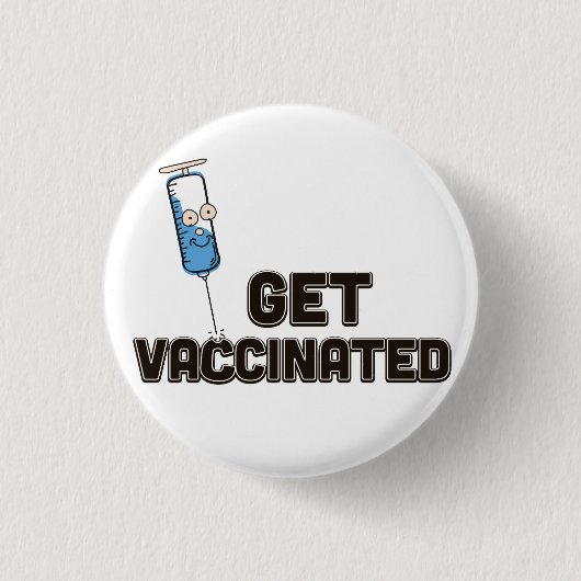 Badge Rond 2,50 Cm Faites-vous vacciner (Devant)