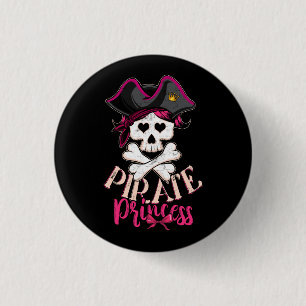 Badge Rond 2,50 Cm Family Pirate Princess Funny Crossbones Jolly Roge