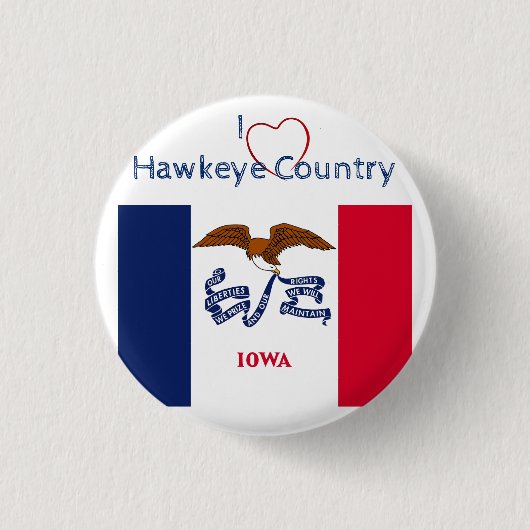 Badge Rond 2,50 Cm Fan Hawkeyes (Devant)