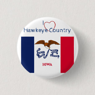 Badge Rond 2,50 Cm Fan Hawkeyes
