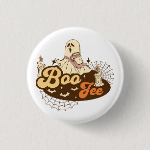 Badge Rond 2,50 Cm Fantôme Boo-Jee Halloween drôle