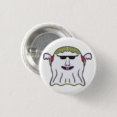 Badge Rond 2,50 Cm Fantôme cool (Devant & derrière)