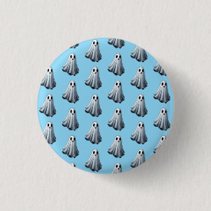Badge Rond 2,50 Cm fantôme de feuille de lit
