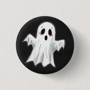 Badge Rond 2,50 Cm Fantôme éffrayant