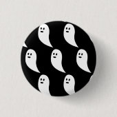Badge Rond 2,50 Cm Fantôme Halloween noir blanc mignon motif (Devant)