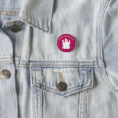 Badge Rond 2,50 Cm Fantôme Trumpy Mignon Radieux (En situation)