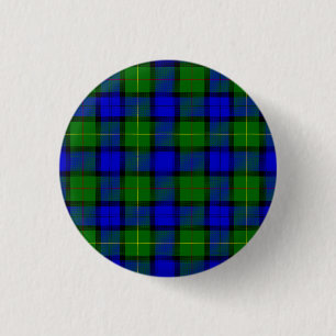 Badge Rond 2,50 Cm Farquharson tartan bleu vert plaid