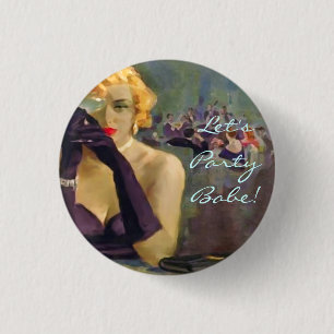 Badge Rond 2,50 Cm Fatale féminine ~ Bouton