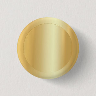 Badge Rond 2,50 Cm Faux Gold Elegant Blank Modèle Ajouter votre text