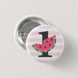 Badge Rond 2,50 Cm Faveur de fête d'anniversaire pour une pastèque On