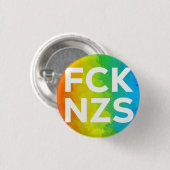 Badge Rond 2,50 Cm FCK NZS Cutout Regenbogen weiß (Devant & derrière)