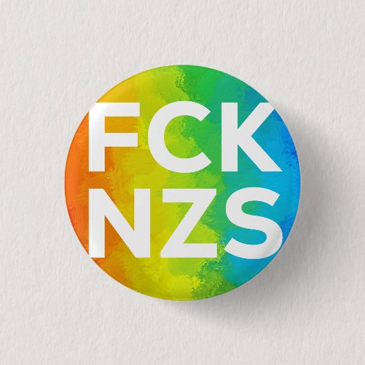 Badge Rond 2,50 Cm FCK NZS Cutout Regenbogen weiß (Devant)