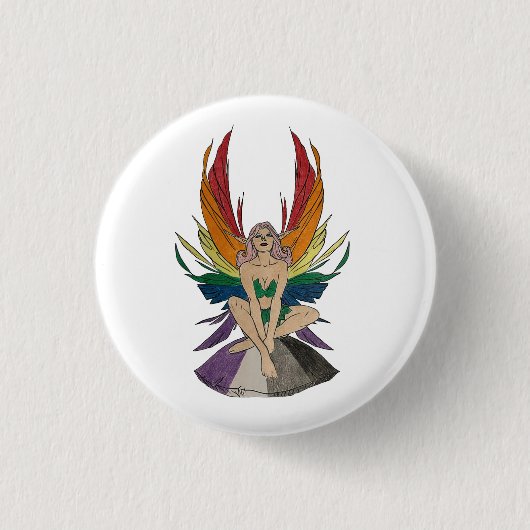 Badge Rond 2,50 Cm Fée Asexuée (Devant)