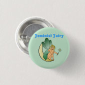 Badge Rond 2,50 Cm Fée féministe (version 2) (Devant & derrière)