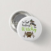 Badge Rond 2,50 Cm Feeling witchy magic halloween (Devant & derrière)