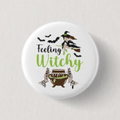 Badge Rond 2,50 Cm Feeling witchy magic halloween (Devant)